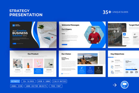 Business Strategy Keynote Presentation Template, Keynote-Vorlage, 14338, Business — PoweredTemplate.com