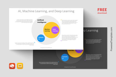 Free AI Machine and Deep Learning Presentation Template, Grátis Tema do Google Slides, 14349, Infográficos — PoweredTemplate.com