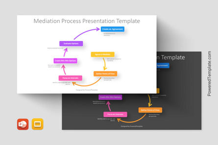 6-Step Mediation Process Presentation Template, Google Slides Theme, 14359, Careers/Industry — PoweredTemplate.com
