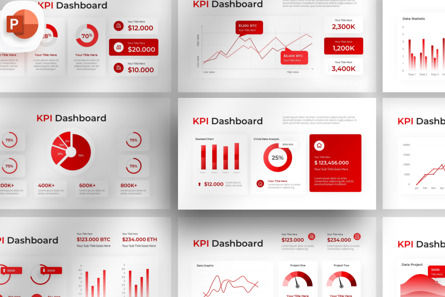Pro KPI Dashboard - PowerPoint Template, PowerPoint Template, 14361, Business — PoweredTemplate.com