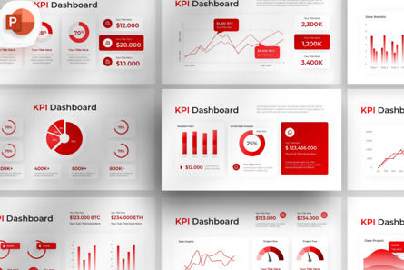 Pro KPI Dashboard - PowerPoint Template, PowerPoint模板, 14361, 商业 — PoweredTemplate.com