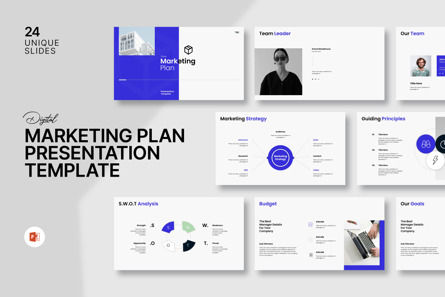 Marketing Plan PowerPoint Template, PowerPoint Template, 14362, Business — PoweredTemplate.com