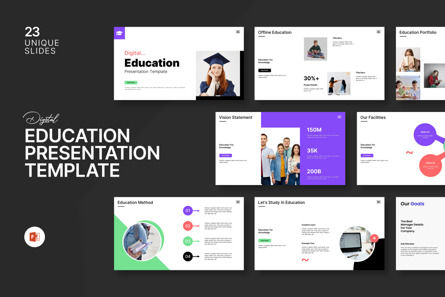Education PowerPoint Template, PowerPoint Template, 14363, Education & Training — PoweredTemplate.com