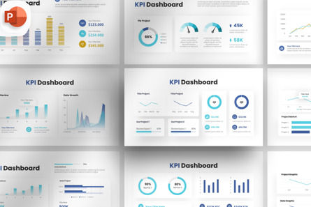 KPI Dashboard Chart - PowerPoint Template, Plantilla de PowerPoint, 14365, Negocios — PoweredTemplate.com
