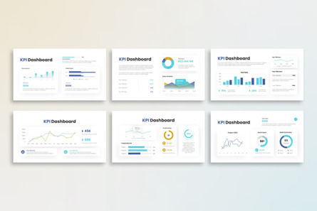KPI Dashboard Chart - PowerPoint Template, Diapositiva 2, 14365, Negocios — PoweredTemplate.com