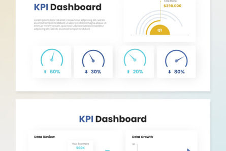 KPI Dashboard Chart - PowerPoint Template, Diapositiva 4, 14365, Negocios — PoweredTemplate.com
