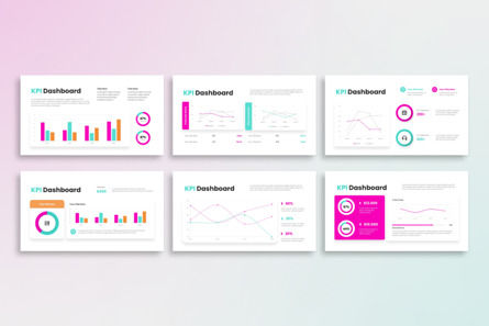 KPI Dashboard Infographic - PowerPoint Template, スライド 2, 14366, ビジネス — PoweredTemplate.com
