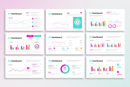 KPI Dashboard Infographic - PowerPoint Template, スライド 3, 14366, ビジネス — PoweredTemplate.com