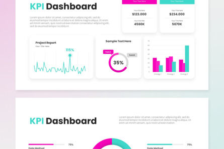 KPI Dashboard Infographic - PowerPoint Template, スライド 4, 14366, ビジネス — PoweredTemplate.com