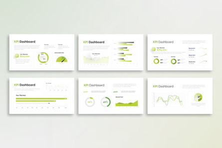 Green Fresh KPI Dashboard - PowerPoint Template, Slide 2, 14368, Business — PoweredTemplate.com