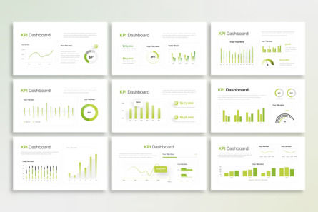 Green Fresh KPI Dashboard - PowerPoint Template, 슬라이드 3, 14368, 비즈니스 — PoweredTemplate.com