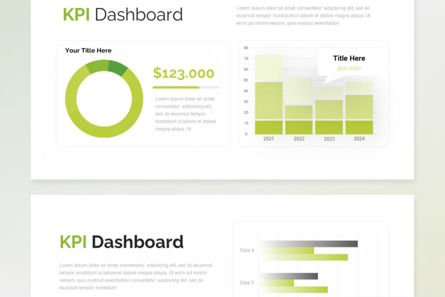 Green Fresh KPI Dashboard - PowerPoint Template, 슬라이드 4, 14368, 비즈니스 — PoweredTemplate.com