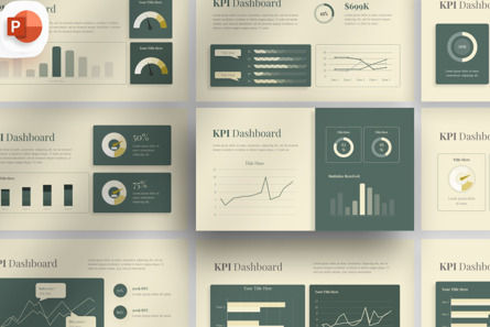Classic KPI Dashboard - PowerPoint Template, Modelo do PowerPoint, 14369, Negócios — PoweredTemplate.com