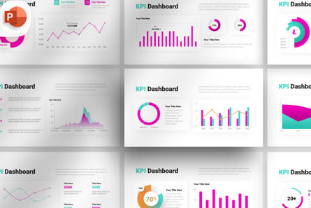 Playful KPI Dashboard - PowerPoint Template, PowerPoint-sjabloon, 14371, Bedrijf — PoweredTemplate.com
