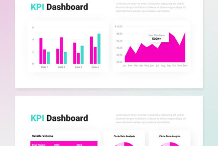 Playful KPI Dashboard - PowerPoint Template, Dia 4, 14371, Bedrijf — PoweredTemplate.com