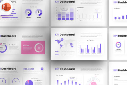 Business KPI Dashboard - PowerPoint Template, PowerPoint Template, 14373, Business — PoweredTemplate.com