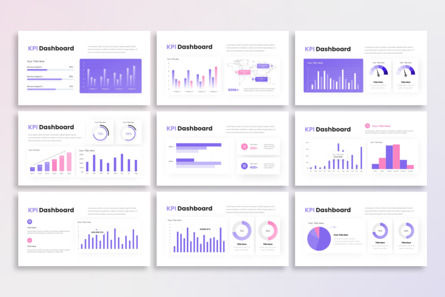 Business KPI Dashboard - PowerPoint Template, スライド 3, 14373, ビジネス — PoweredTemplate.com