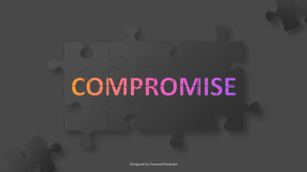 Unity in Negotiation - The Power of Compromise Presentation Template, Slide 3, 14374, Consulting — PoweredTemplate.com