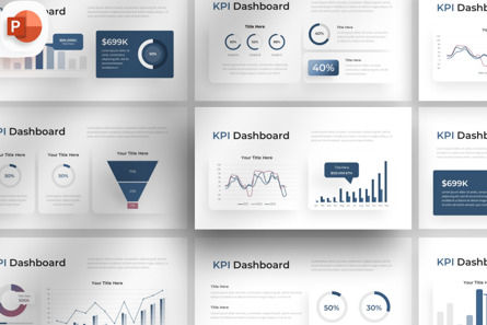 Contemporary KPI Dashboard - PowerPoint Template, PowerPoint模板, 14378, 商业 — PoweredTemplate.com