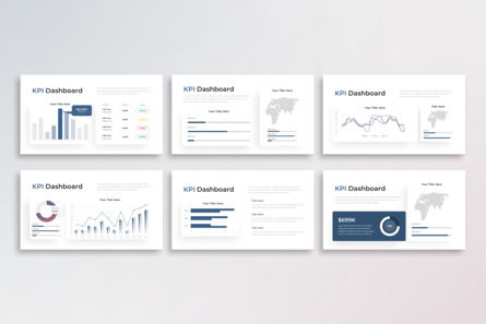 Contemporary KPI Dashboard - PowerPoint Template, Deslizar 2, 14378, Negócios — PoweredTemplate.com