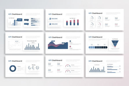 Contemporary KPI Dashboard - PowerPoint Template, Deslizar 3, 14378, Negócios — PoweredTemplate.com