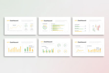 Modern Soft KPI Dashboard - PowerPoint Template, スライド 2, 14379, ビジネス — PoweredTemplate.com