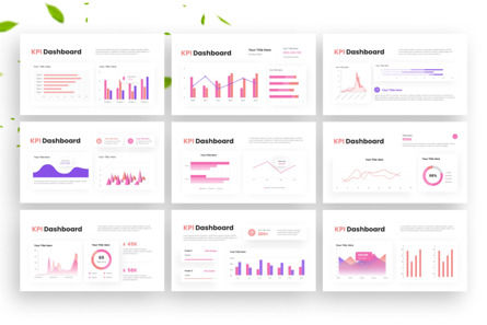 Simple Pink KPI Dashboard - PowerPoint Template, Deslizar 2, 14380, Negócios — PoweredTemplate.com