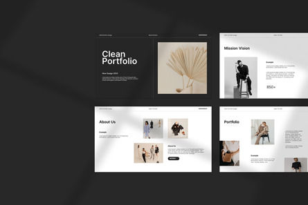 Clean Portfolio Presentation Template, スライド 2, 14383, ビジネス — PoweredTemplate.com