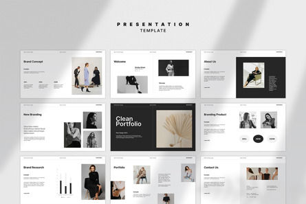 Clean Portfolio Presentation Template, Dia 7, 14383, Bedrijf — PoweredTemplate.com