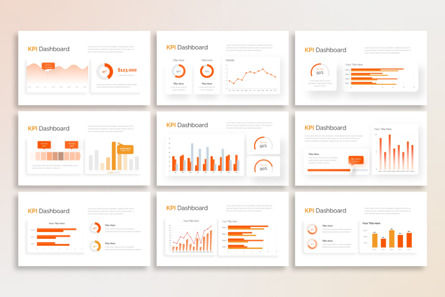Elegant KPI Dashboard - PowerPoint Template, Deslizar 3, 14385, Negócios — PoweredTemplate.com