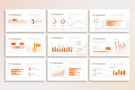 Elegant KPI Dashboard - PowerPoint Template, Dia 3, 14385, Bedrijf — PoweredTemplate.com