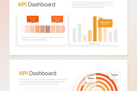 Elegant KPI Dashboard - PowerPoint Template, Deslizar 4, 14385, Negócios — PoweredTemplate.com
