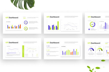 Blue Green Dazzle KPI Dashboard - PowerPoint Template, Deslizar 3, 14386, Negócios — PoweredTemplate.com