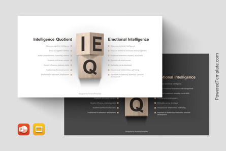 Comparison of Cognitive Intelligence and Emotional Intelligence Presentation Template, Google Presentaties-thema, 14391, 3D — PoweredTemplate.com