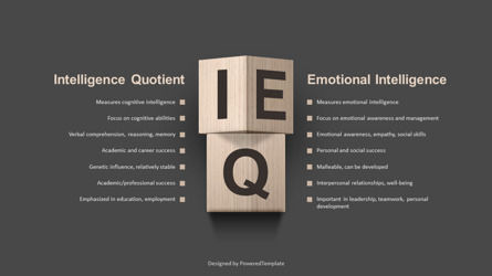 Comparison of Cognitive Intelligence and Emotional Intelligence Presentation Template, スライド 3, 14391, 3D — PoweredTemplate.com