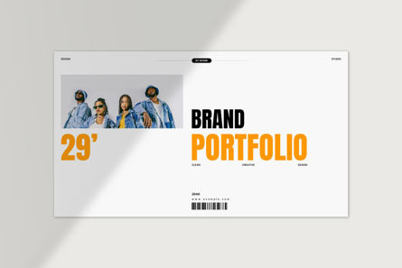 Brand Portfolio PowerPoint Template, スライド 2, 14397, ビジネス — PoweredTemplate.com