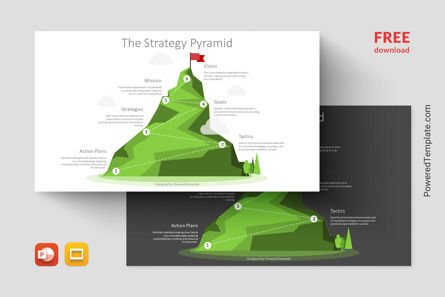 Free Strategy Pyramid Presentation Template, Gratis Tema de Google Slides, 14401, Conceptos de negocio — PoweredTemplate.com