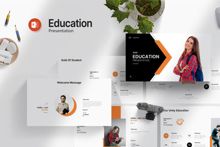 Education PowerPoint Template, PowerPoint Template, 14402, Education & Training — PoweredTemplate.com