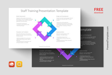 Free Staff Training Presentation Template, Gratis Tema Google Slides, 14405, Konsultasi — PoweredTemplate.com