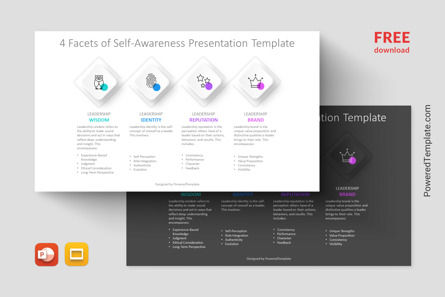 Free 4 Facets of Self-Awareness Presentation Template, 免费 Google幻灯片主题, 14406, 咨询 — PoweredTemplate.com