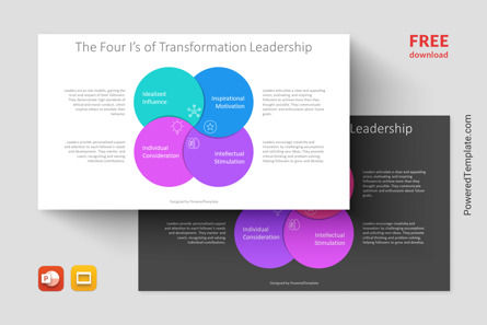 Free Four I's of Transformational Leadership Presentation Template, 無料 Googleスライドのテーマ, 14407, ビジネスモデル — PoweredTemplate.com