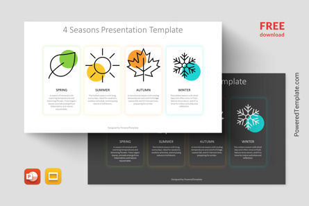 Free 4 Seasons Presentation Template, Gratis Tema de Google Slides, 14408, Education & Training — PoweredTemplate.com