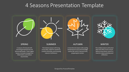 Free 4 Seasons Presentation Template, Slide 3, 14408, Education & Training — PoweredTemplate.com