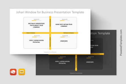 Johari Window for Business Presentation Template, Theme Google Slides, 14410, Modèles commerciaux — PoweredTemplate.com