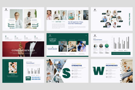 Medical Annual Report Google Slide Template, Dia 3, 14419, Bedrijf — PoweredTemplate.com