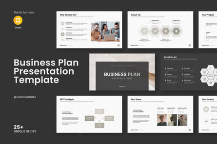 Business Plan Google Slides Template, Google Slides Thema, 14428, Business — PoweredTemplate.com