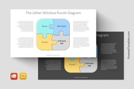 Johari Window Puzzle Diagram Presentation Template, Tema de Google Slides, 14430, Modelos de negocios — PoweredTemplate.com
