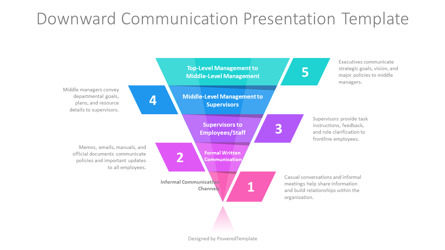 Free Downward Communication Model Presentation Template, Slide 2, 14434, Business Models — PoweredTemplate.com