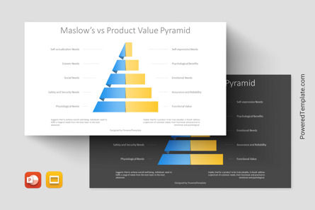 Maslow’s Vs Product Value Pyramid Presentation Template, Google 슬라이드 테마, 14438, 비즈니스 모델 — PoweredTemplate.com