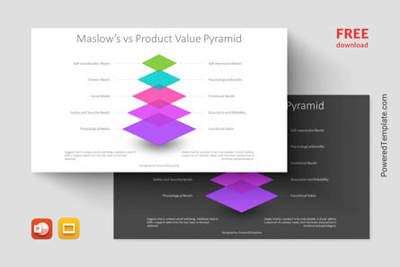 Free Maslow's Vs Product Value Pyramid Presentation Template, Gratis Tema di Presentazioni Google, 14441, Modelli di lavoro — PoweredTemplate.com